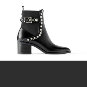 ZARA pearl booties